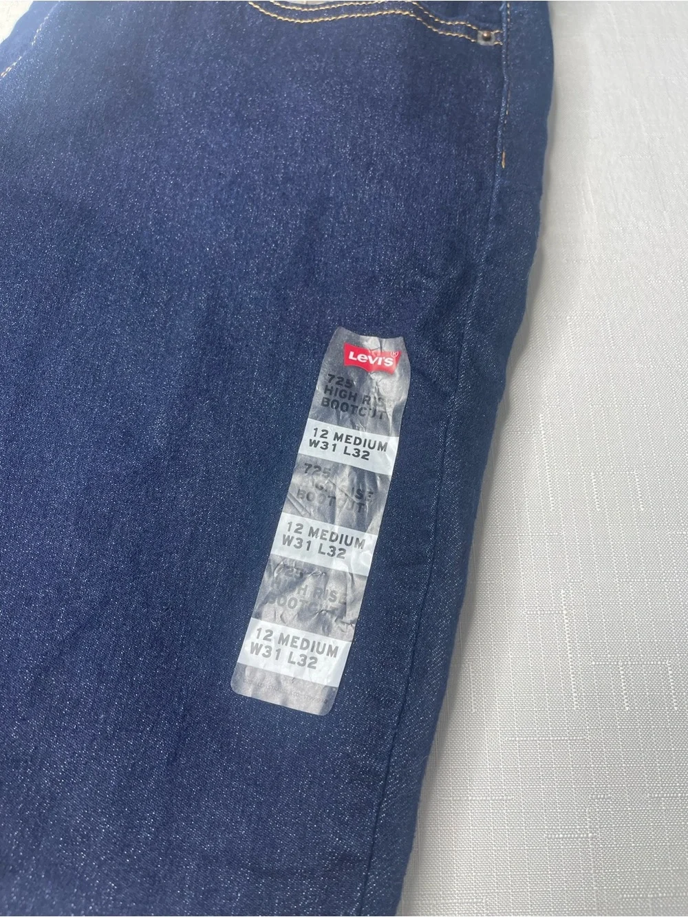 Levi’s 725 High-Rise Bootcut Womens Dark Wash Jeans (12) NWT